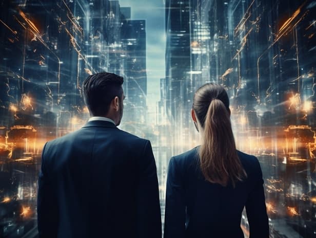 Kursgruppe des CAS Chief AI Officer bei einer Gruppenarbeit